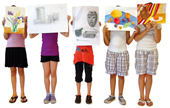 Schülerinen der Kunstschule Neuss